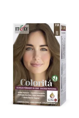 Coloração Permanente Coloritá Itely 7.0 Louro Médio
