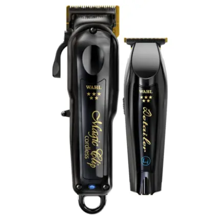 Combo Máquina de Cortar Cabelo e Aparador Sem Fio Cordless Bivolt