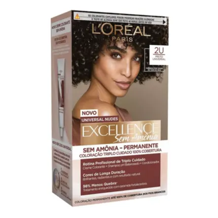 Coloração Excellence Sem Amônia 2U Preto Universal L'oreal Paris