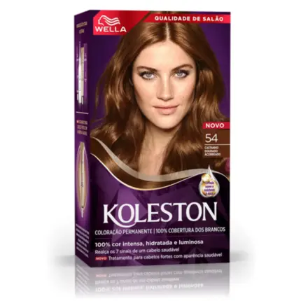 Coloração Permanente 54 Castanho Dourado Acobreado Koleston