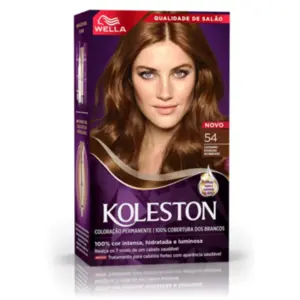 Coloração Permanente 54 Castanho Dourado Acobreado Koleston