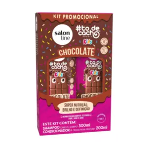 Kit Shampoo 300ml + Condicionador 200ml Chocolate #todecacho Kids Salon Line
