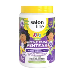 Creme Para Pentear Açaí Kids Cachinhos Sem Frizz Salon Line 1kg