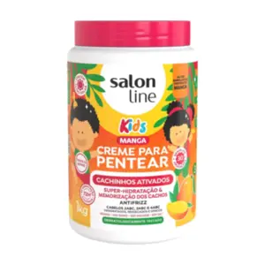 Creme Para Pentear Manga Kids Cachinhos Ativados Salon Line 1kg