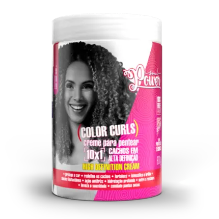 Creme de Pentear Color Curls 10x1 cachos Alta Definição Soul Power 800g