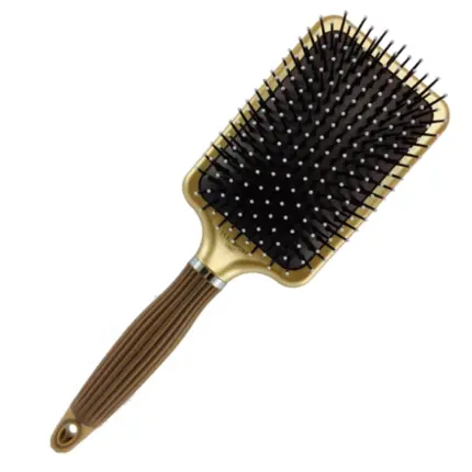 Escova Raquete Dourada com Cabo Anatômico ROL 18K Import