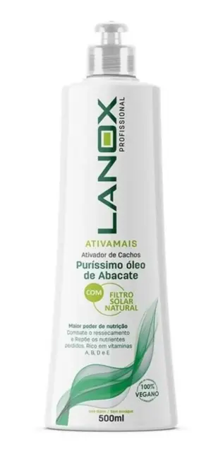 Ativador de Cachos AtivaMais Puríssimo Óleo de Abacate Lanox 500ml