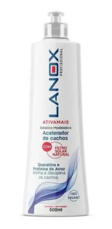 Gelatina Modeladora AtivaMais Acelerador de Cachos Lanox 500ml