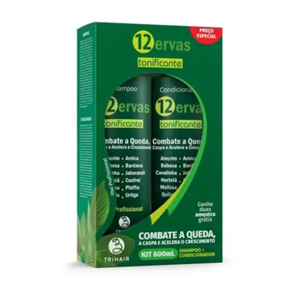 Kit Sh+Cond 12 Ervas Trihair 2x300ml