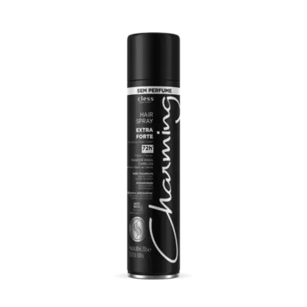Spray Fixador de Cabelo Sem Perfume Extra Forte Charming Cless 400ml