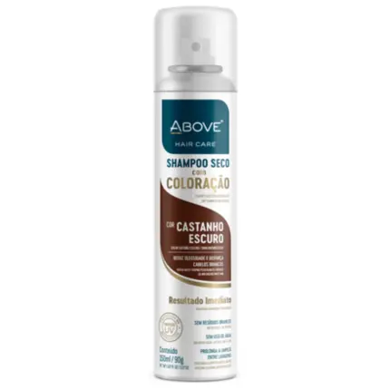 Shampoo a Seco Com Coloração Cor Castanho Escuro Above Hair Care 150ml