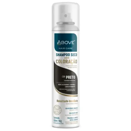 Shampoo a Seco Com Coloração Cor Preto Above Hair Care 150ml