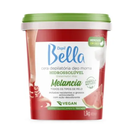 Cera Hidrossolúvel Melancia Depil Bella 1,3kg