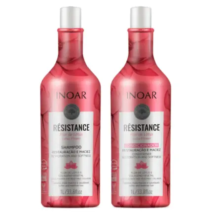 Kit Résistance Sh+Cond Flor de Lótus Inoar 1L