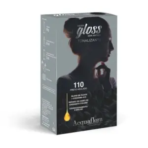 Kit Tonalizante Hidra Gloss 110 Preto Azulado Acquaflora