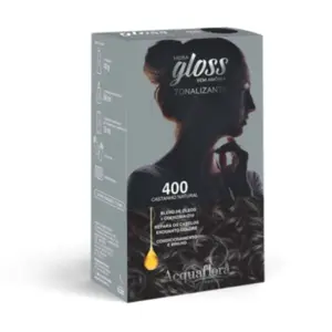 Kit Tonalizante Hidra Gloss 400 Castanho Natural Acquaflora
