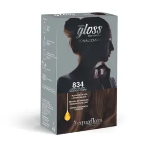 Kit Tonalizante Hidra Gloss 834 Louro Claro Dourado Cobre Acquaflora