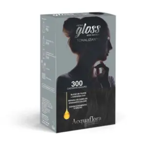 Kit Tonalizante Hidra Gloss 300 Castanho Escuro Acquaflora