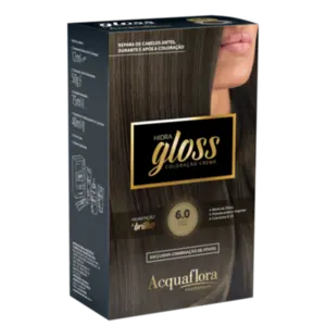 Coloração Permanente 6.0 Louro Escuro Hidra Gloss Acquaflora