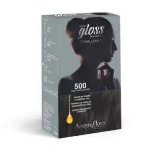 Kit Tonalizante Hidra Gloss 500 Castanho Claro Acquaflora
