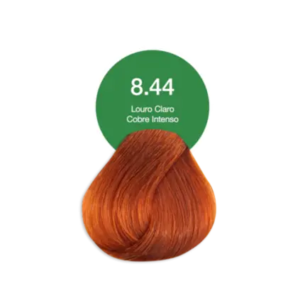 Coloração Permanente Vegana 8.44 Louro Claro Cobre Intenso Acquaflora