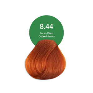 Coloração Permanente Vegana 8.44 Louro Claro Cobre Intenso Acquaflora