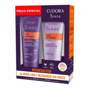 Kit Especial Shampoo 250ml + Condicionador Liso Intenso 125ml Eudora Siàge