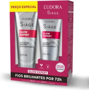 Kit Especial Shampoo 250ml + Condicionador 125ml Glow Expert Eudora Siàge