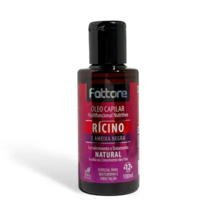 Óleo Capilar Rícino e Ameixa Negra Fattore 100ml