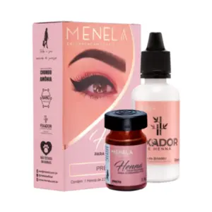 Kit Henna Profissional Preto Menela 2,5g