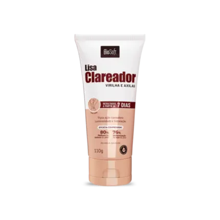 Creme Lisa Clareador de Virilha e Axilas Bisnaga 110g