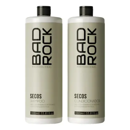 Kit Cabelos Secos Bad Rock Hanova Sh+Cond 1L