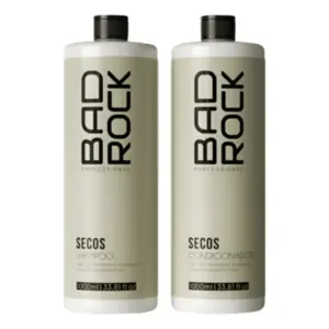 Kit Cabelos Secos Bad Rock Hanova Sh+Cond 1L